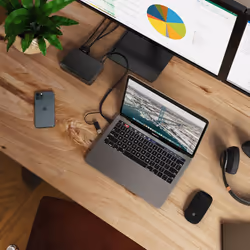 ALOGIC DUTHDPR replicatore di porte e docking station per laptop USB 3.2 Gen 1 (3.1 Gen 1) Type-C Nero - Vista aggiuntiva 8