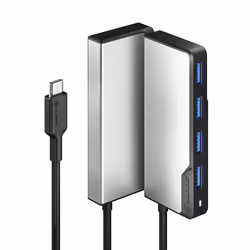 ALOGIC UCFUUA-SGR, USB 3.2 Gen 1 (3.1 Gen 1) Type-C, USB 3.2 Gen 1 (3.1 Gen 1) Type-A, 5000 Mbit/s, Nero, Argento, 0,21 m, 30 ...