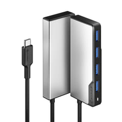 ALOGIC UCFUUA-SGR hub di interfaccia USB 3.2 Gen 1 (3.1 Gen 1) Type-C 5000 Mbit/s Nero, Argento