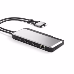 ALOGIC U2CSH-SGR replicatore di porte e docking station per laptop Cablato USB 3.2 Gen 1 (3.1 Gen 1) Type-C Nero, Argento - Vista aggiuntiva 4