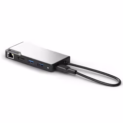 ALOGIC UCFUPRGEV2-SGR replicatore di porte e docking station per laptop USB 3.2 Gen 1 (3.1 Gen 1) Type-C Nero, Grigio