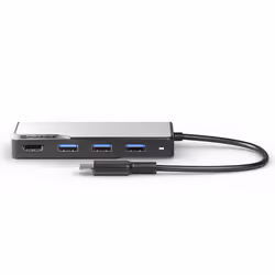 ALOGIC UCFUHDV2-SGR replicatore di porte e docking station per laptop USB 3.2 Gen 1 (3.1 Gen 1) Type-C Nero, Grigio