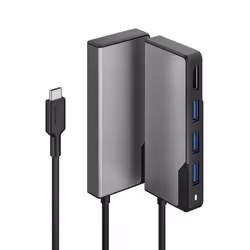 ALOGIC UCFUHDV2-SGR replicatore di porte e docking station per laptop USB 3.2 Gen 1 (3.1 Gen 1) Type-C Nero, Grigio - Vista aggiuntiva 5
