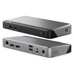 ALOGIC DUPRDX2-100 replicatore di porte e docking station per laptop Cablato USB 3.2 Gen 1 (3.1 Gen 1) Type-C Nero, Grigio