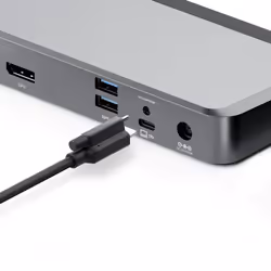 ALOGIC DUPRDX2-100 replicatore di porte e docking station per laptop Cablato USB 3.2 Gen 1 (3.1 Gen 1) Type-C Nero, Grigio - Vista aggiuntiva 4