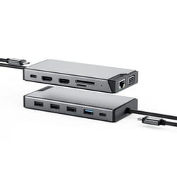 ALOGIC DUCDDV3V2 replicatore di porte e docking station per laptop Cablato USB 3.2 Gen 1 (3.1 Gen 1) Type-A + Type-C Grigio