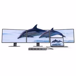 ALOGIC DUCDDV3V2 replicatore di porte e docking station per laptop Cablato USB 3.2 Gen 1 (3.1 Gen 1) Type-A + Type-C Grigio - Vista aggiuntiva 2