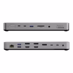ALOGIC TB4DU4 replicatore di porte e docking station per laptop Cablato Thunderbolt Grigio, Nero - Vista aggiuntiva 4