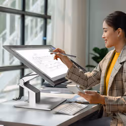 ALOGIC Clarity Fold Touch Monitor PC 68,6 cm (27") 3840 x 2160 Pixel 4K Ultra HD Touch screen Nero, Argento - Vista aggiuntiva 5
