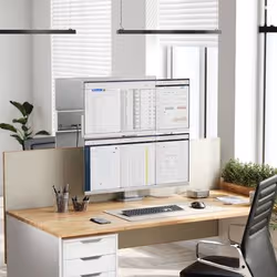 ALOGIC ED34VMS Supporti a parete per TV 86,4 cm (34") Scrivania Argento - Vista aggiuntiva 4