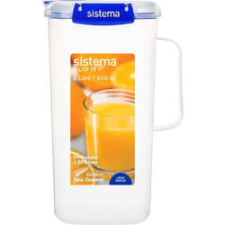 Sistema - klip it plus caraffa per succo Caraffa di plastica da 2 litri a perfetta tenuta per acqua, succo e altri liquidi Senza bpa