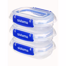 Sistema 881523 recipiente per cibo Rettangolare Contenitore 0,18 L Trasparente 3 pz