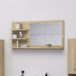 Aggiungete un tocco di bellezza al vostro bagno con questo specchio, che aggiunge uno stile contemporaneo a qualsiasi stanza! ...