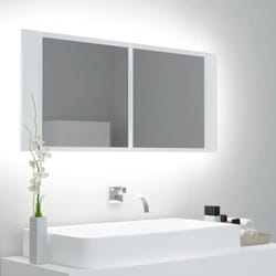 Vidaxl - Furniture Limited - Specchio da Bagno con led Bianco 100x12x45 cm