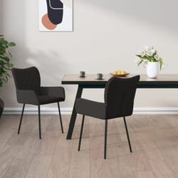 Nova - Furniture Limited - Sedie da Pranzo 2 pz Nere in Tessuto