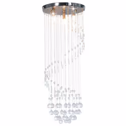 Caratterizzato da un design stravagante e di fantasia, questo lampadario con cristalli e perline scintillanti donerà sicurame ...