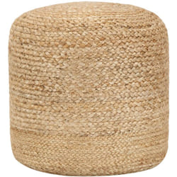 Nova - Furniture Limited - Pouf Lavorato a Mano 40x45 cm in Juta
