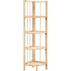 Furniture Limited - Scaffale ad Angolo in Legno di Cedro