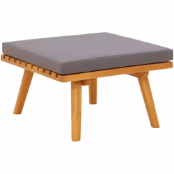 Questo sgabello in legno massello di acacia poggiapiedi sarà un'intramontabile aggiunta al vostro giardino o patio. Il pouf d ...