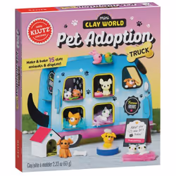 KLUTZ Mini Clay World Pet Adoption Truck, Kit di attività manuali per bambini, 8 anno/i, Multicolore, 1 pz