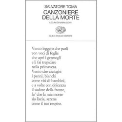 ISBN Canzoniere della morte libro ITA 109 pagine