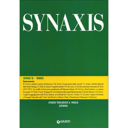 ISBN Quaderni di Synaxis XXIII/3 - 2005 - Quadrimestrale dello Studio Teologico S. Paolo di Catania