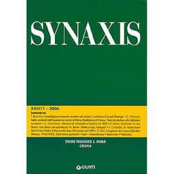 ISBN Quaderni di Synaxis XXIV/1 - 2006 - Quadrimestrale dello Studio Teologico S. Paolo di Catania