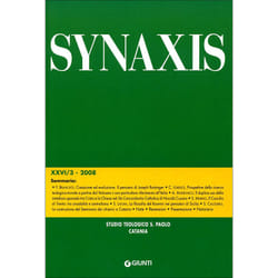 ISBN Quaderni di Synaxis XXVI/3 - 2008 - Quadrimestrale dello Studio Teologico S. Paolo di Catania