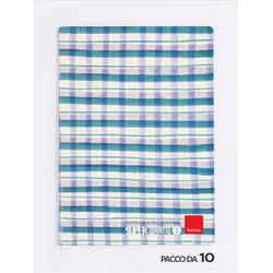 Erickson Super quadretti 1 quaderno per scrivere A4 76 fogli Blu, Verde, Bianco