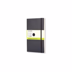 Moleskine Taccuino classico copertina morbida pagine bianche nero, Nero, 192 fogli, Opaco, Adulto